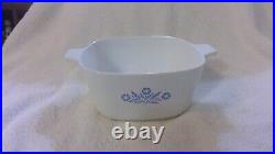 Vintage 1969-72 Corning Ware P-1 3/4-B, 1 3/4qt Blue Cornflower Dish, No Lid