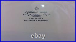 Vintage 1969-72 Corning Ware P-1 3/4-B, 1 3/4qt Blue Cornflower Dish, No Lid