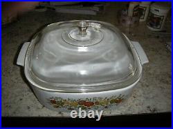 Vintage, 1970's Corningware, Rare, L'Echalote La Sauge, 4 quart casserole dish