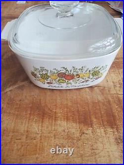 Vintage 1970's Spice of Life Corning Ware 3 quart A- 3- 5 with original lid