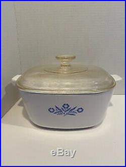 Vintage 1970s Corning Ware Blue Cornflower and Spice of Life