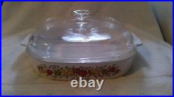 Vintage 1972-79 A-10-B Spice of Life, Le Romarin Corning Ware withPyrex A-12-C Lid