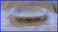 Vintage 1972-79 A-10-B Spice of Life, Le Romarin Corning Ware withPyrex A-12-C Lid