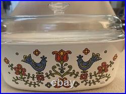 Vintage 1975 Corning Ware A-84-9 Country Festival NEVER USED! Orig Box Included