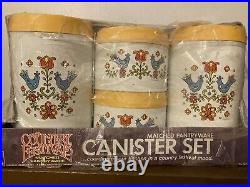 Vintage 1975 Corning Ware Country Festival CANISTER Set NRFB by Cheinco