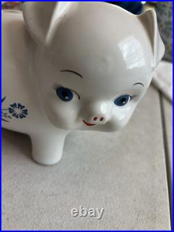 Vintage 1980's Corning Ware Cornflower Blue Ceramic Piggy Bank-Hard to Find Read Vintage 1980's Corning Ware Cornflower Blue Ceramic Piggy Bank-Hard to Find Read