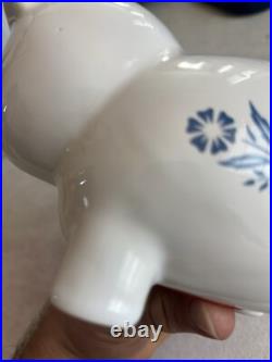 Vintage 1980's Corning Ware Cornflower Blue Ceramic Piggy Bank-Hard to Find Read Vintage 1980's Corning Ware Cornflower Blue Ceramic Piggy Bank-Hard to Find Read