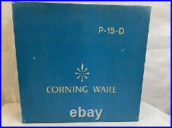Vintage 60's Corning Ware Blue Cornflower Model P-15-D. New In Box