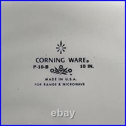 Vintage 60's Corning Ware P-10-B Blue Cornflower 10 Casserole Dish Original Lid