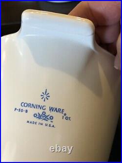 Vintage 7 Pc Set Corning Ware Blue Cornflower w / 4 Lids, See Notes 4 Specifics