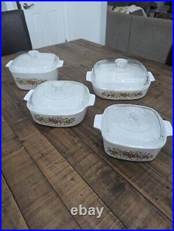 Vintage 8 Pc CORNING WARE PYREX Spice Of Life Casserole Set