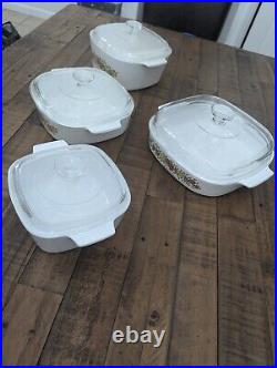 Vintage 8 Pc CORNING WARE PYREX Spice Of Life Casserole Set