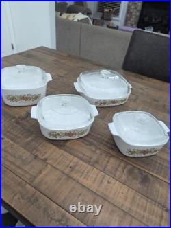 Vintage 8 Pc CORNING WARE PYREX Spice Of Life Casserole Set