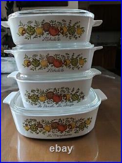 Vintage 8 Pc CORNING WARE/PYREX Spice Of Life Casserole Set EUC