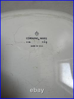 Vintage Blue Cornflower Corning Ware 9in. Dish #p-9-b With Fitted LID