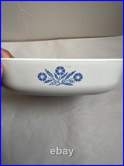 Vintage Blue Cornflower Corning Ware 9in. Dish #p-9-b With Fitted LID