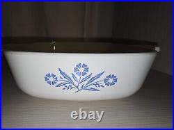 Vintage Blue Cornflower Corning Ware P-1-B Covered Casserole