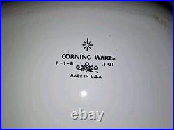 Vintage Blue Cornflower Corning Ware P-1-B Covered Casserole