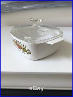 Vintage CORNING WARE A-1 1/2-B Spice of Life 1.5 Qt. Clean Slightly Used WithLid