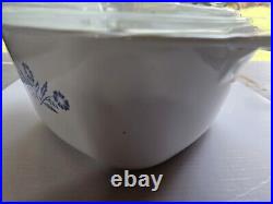 Vintage CORNING WARE Blue Cornflower P-1 3/4-B Casserole Dish 1.75 qt with Lid