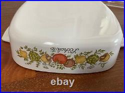 Vintage CORNING WARE SPICE OF LIFE L'ECHALOTE BAKE CASSEROLE A-1-B 1 milk glass