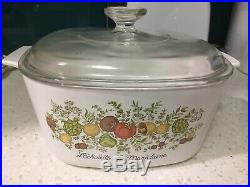 Vintage CORNING WARE Spice of Life 3L casserole pyrex lid LEchalote Marjolaine
