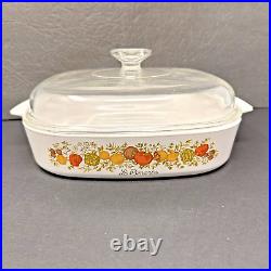 Vintage CORNING WARE Spice of Life LE ROMARIN Casserole Dish A 10 B Lid A-12-C