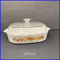 Vintage CORNING WARE Spice of Life LE ROMARIN Casserole Dish A 10 B Lid A-12-C