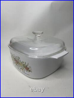 Vintage Corning Pyrex Spice of Life 5 QT A5B Casserole With Lid L Echalote