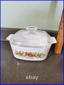 Vintage Corning Spice of Life L'Echalote 1 1/2 Qt. Rare 1970 corning ware stamp