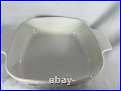 Vintage Corning Ware 1 liter Square Casserole Baking Dish A-2-B With Lid