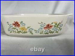 Vintage Corning Ware 1 liter Square Casserole Baking Dish A-2-B With Lid