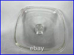 Vintage Corning Ware 1 liter Square Casserole Baking Dish A-2-B With Lid