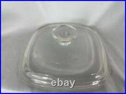 Vintage Corning Ware 1 liter Square Casserole Baking Dish A-2-B With Lid