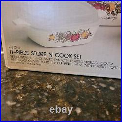 Vintage Corning Ware 11 Piece Spice Of Life Store N Cook Set Sealed NIB NEW