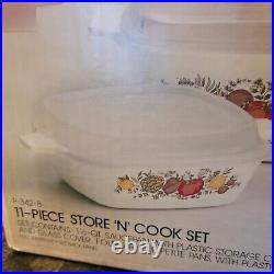 Vintage Corning Ware 11 Piece Spice Of Life Store N Cook Set Sealed NIB NEW