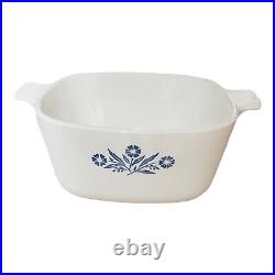 Vintage Corning Ware 1960 Pyroceram Blue Cornflower Pyrex Casserole Dish 1 ¾ QT