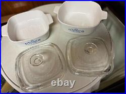 Vintage Corning Ware 1960's Cornflower 7pc Set