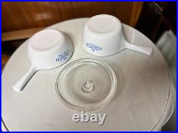 Vintage Corning Ware 1960's Cornflower 7pc Set