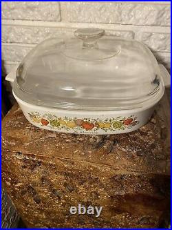 Vintage Corning Ware 1960's Spice of Life Pyrex La Romarin Casserole Dish RARE