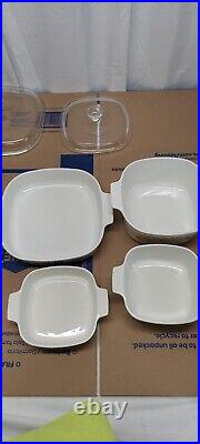 Vintage Corning Ware 1970's Set of 4 with lids RARE