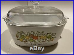 Vintage Corning Ware 5 liter Spice Of Life Dutch Oven Casserole with Lid