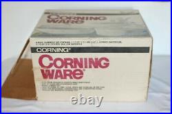 Vintage Corning Ware 6 Piece SHADOW IRIS Casserole Set in Box corningware