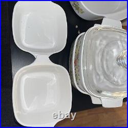 Vintage Corning Ware 7-Piece Spice Of Life Casserole Dish Set with1 Pyrex Lids Vintage Corning Ware 7-Piece Spice Of Life Casserole Dish Set with1 Pyrex Lids