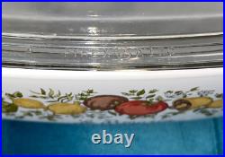 Vintage Corning Ware A-10-B Le Romarin Pyrex A12C Lid Spice of Life 1972 10x10x2