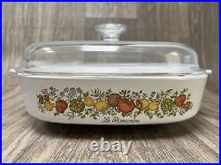 Vintage Corning Ware A-10-B Le Romarin Spice of Life Casserole Dish withLid