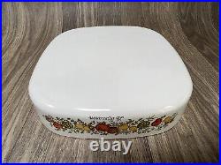 Vintage Corning Ware A-10-B Le Romarin Spice of Life Casserole Dish withLid