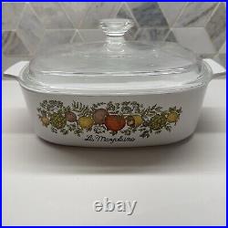 Vintage Corning Ware A-2-B Spice of Life La Marjolaine 2L Dish W Pyrex A-9-C