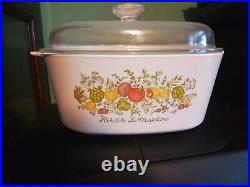 Vintage Corning Ware, A-5-B Spice of Life 5 Liter, Casserole With Lid