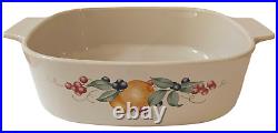 Vintage Corning Ware Abundance Casserole 4-Piece Pyrex Set with4 Amber Lids